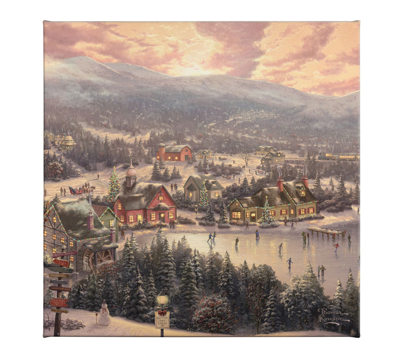 Thomas Kinkade Sunset on Snowflake Lake 14x14 Gallery Wrap — Main view