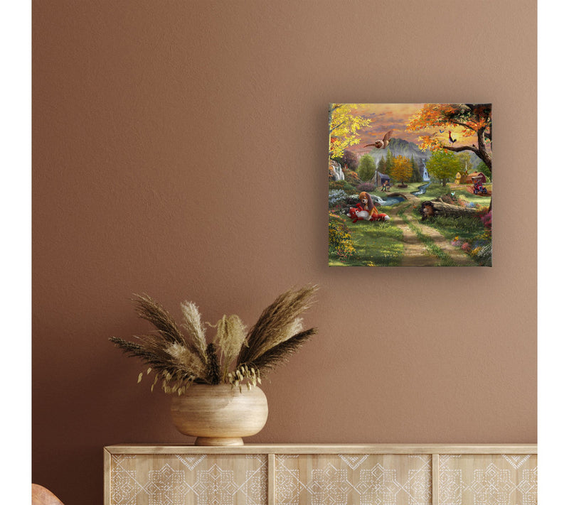 Thomas Kinkade The Fox and the Hound 14x14 Gallery Wrap — View 4