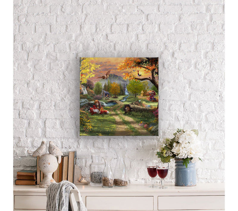 Thomas Kinkade The Fox and the Hound 14x14 Gallery Wrap — View 2