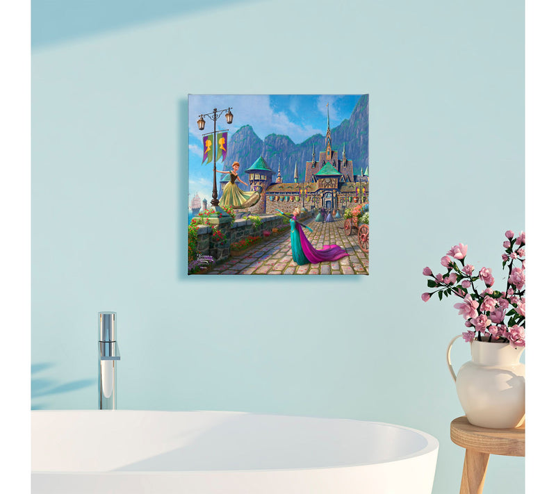 Thomas Kinkade Frozen Celeb in Arendelle 14x14Gallery Wrap — View 2