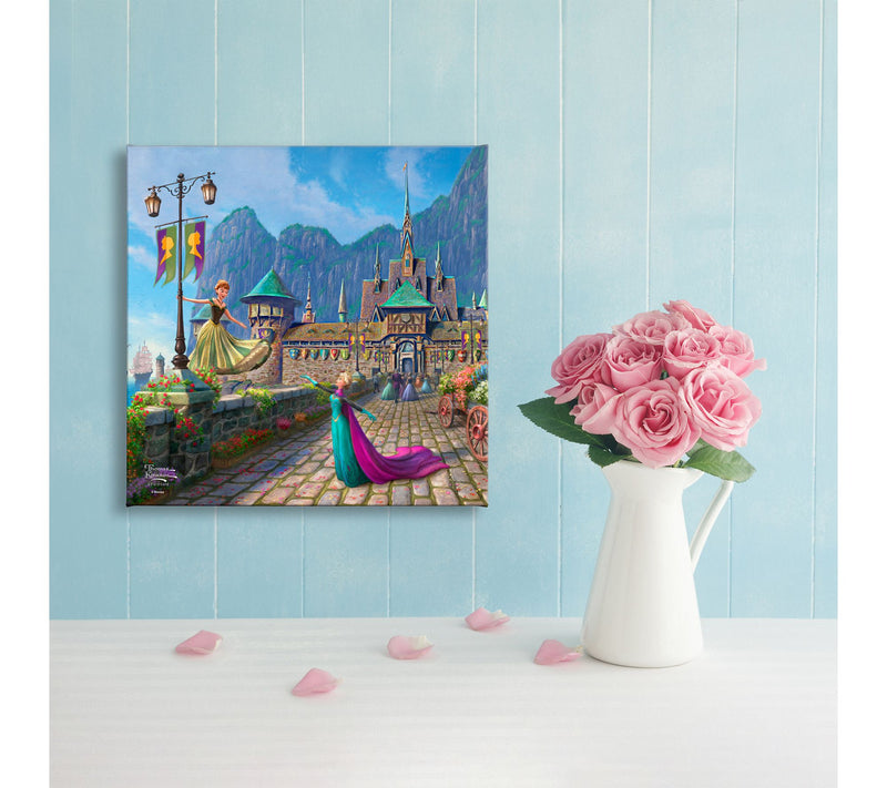 Thomas Kinkade Frozen Celeb in Arendelle 14x14Gallery Wrap — View 3