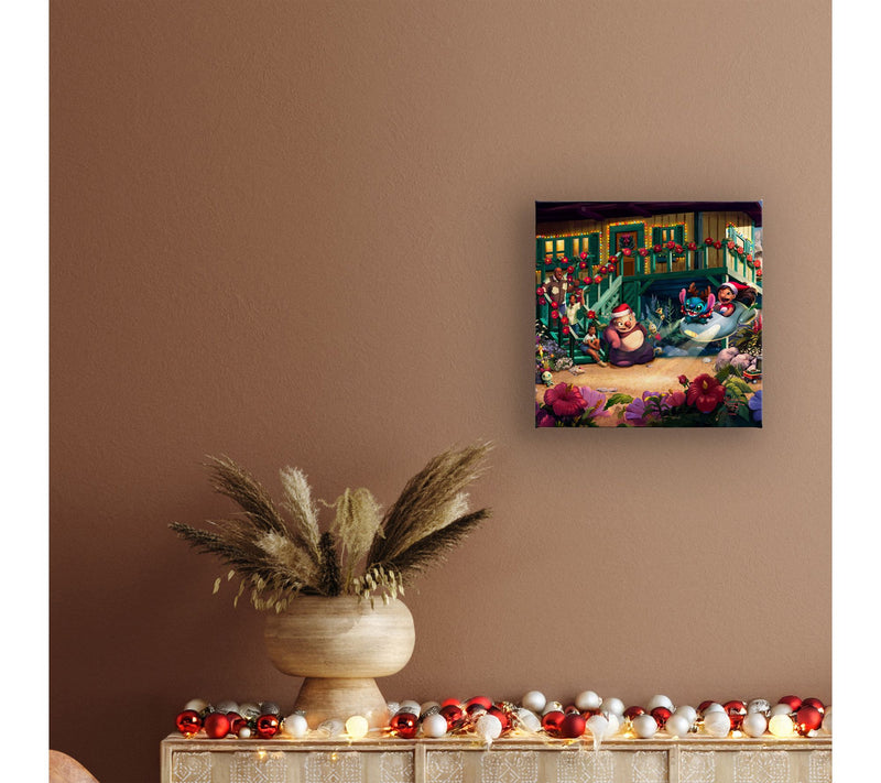 Thomas Kinkade Lilo & Stitch Aloha Christmas 14x14Gallery Wrap — View 2
