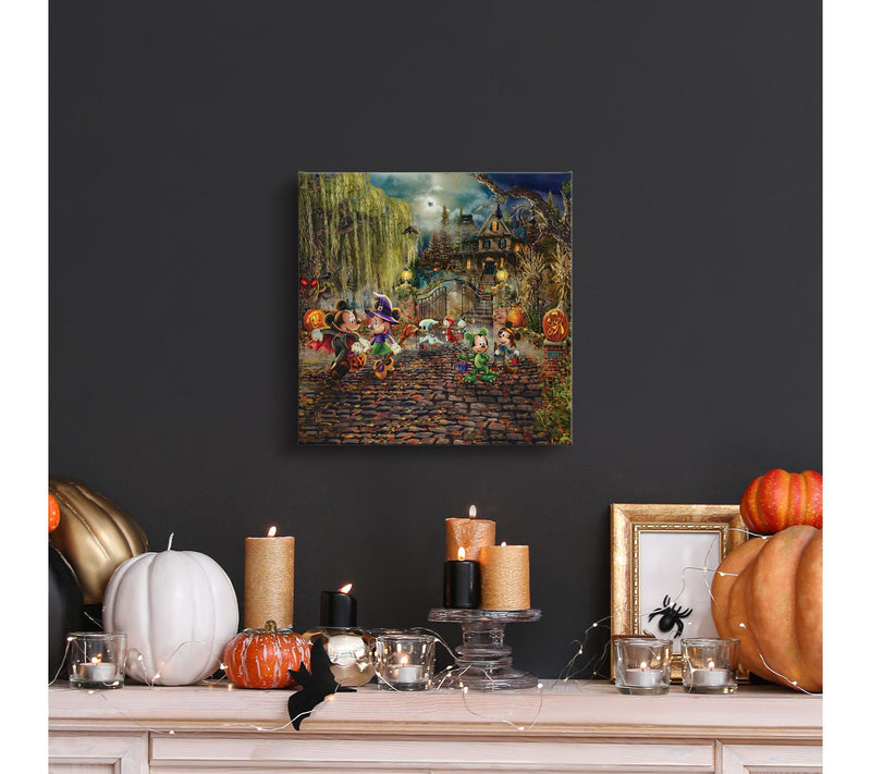 Thomas Kinkade Mickey & Minnie Halloween Fun 14x14Gallery Wrap — View 2