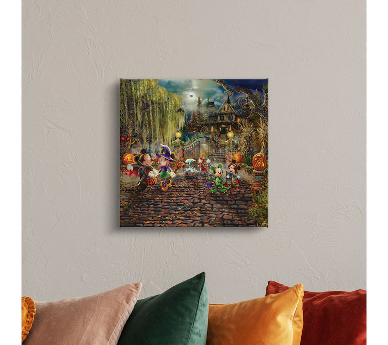 Thomas Kinkade Mickey & Minnie Halloween Fun 14x14Gallery Wrap — View 4