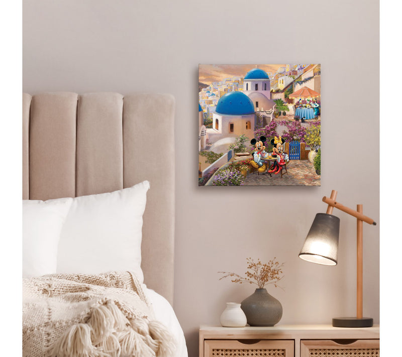Thomas Kinkade Mickey and Minnie in Greece 14x14 Gallery Wrap — View 2