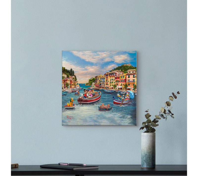 Thomas Kinkade Mickey and Minnie in Italy 14x14Gallery Wrap — View 3