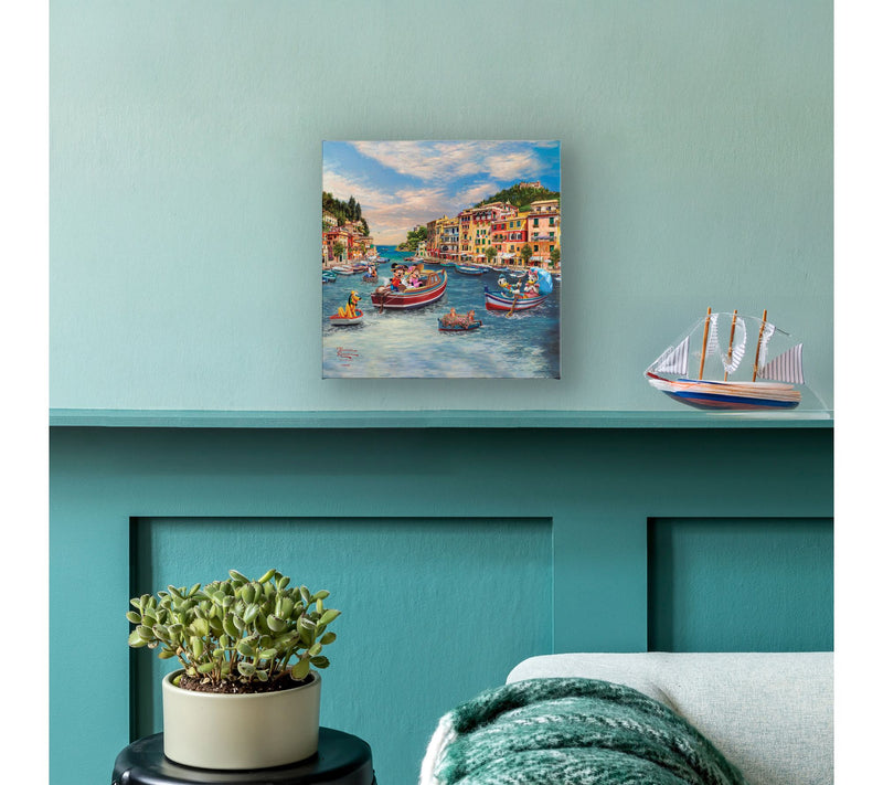Thomas Kinkade Mickey and Minnie in Italy 14x14Gallery Wrap — View 4