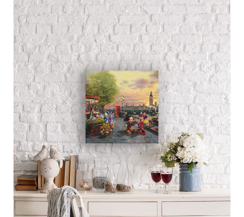 Thomas Kinkade Mickey and Minnie in London 14x14 Gallery Wrap — View 3