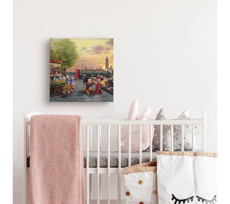 Thomas Kinkade Mickey and Minnie in London 14x14 Gallery Wrap — View 4