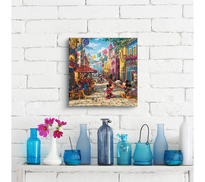 Thomas Kinkade Mickey and Minnie in Mexico 14x14 Gallery Wrap — View 4
