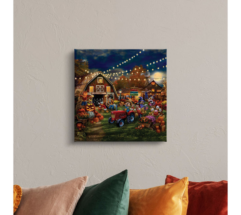 Thomas Kinkade Mickey&Minnie Pumpkin Festival 14x14GalleryWrap — View 2