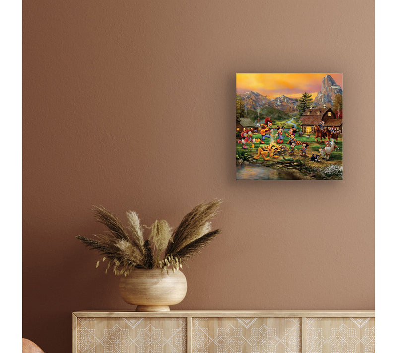 Thomas Kinkade Mickey&Minnie Rocky Mountain 14x14 Gallery Wrap — View 4