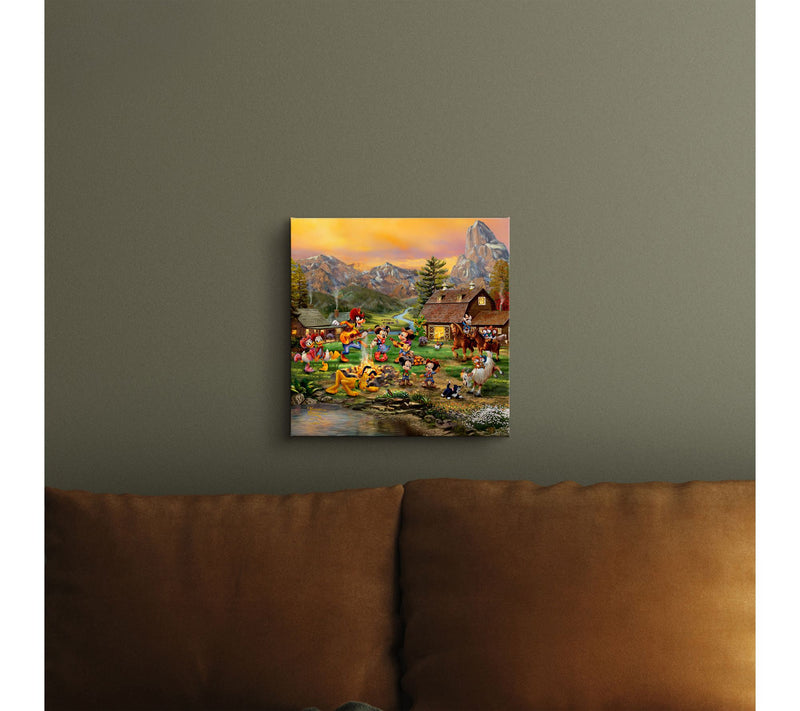 Thomas Kinkade Mickey&Minnie Rocky Mountain 14x14 Gallery Wrap — View 2