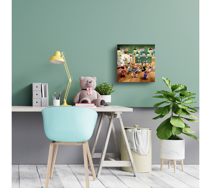 Thomas Kinkade Mickey & Minnie Schoolhouse 14x14 Gallery Wrap — View 2
