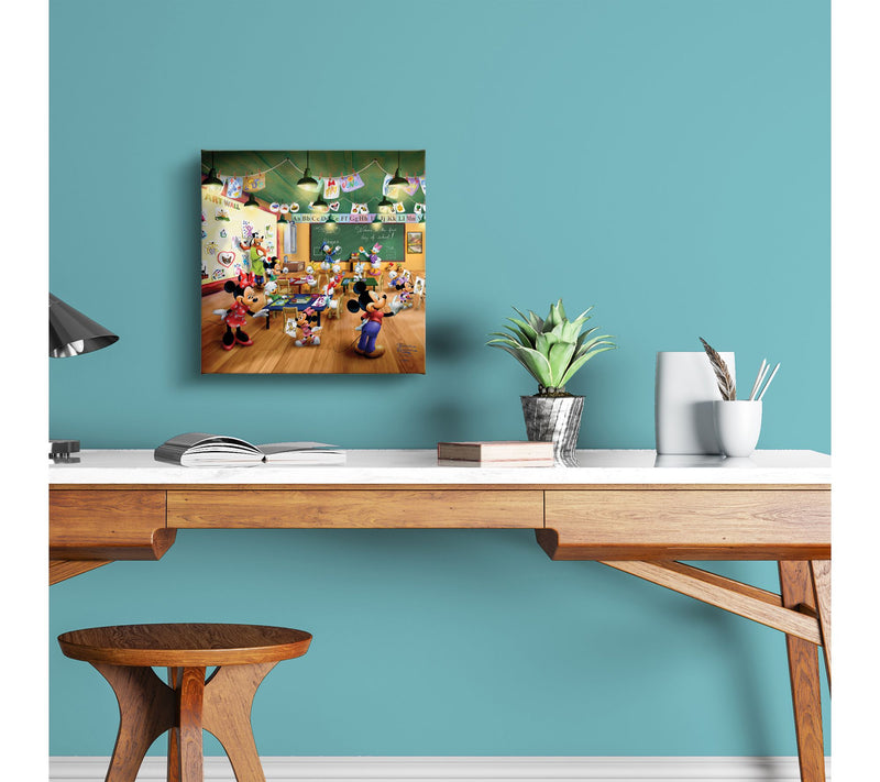 Thomas Kinkade Mickey & Minnie Schoolhouse 14x14 Gallery Wrap — View 3
