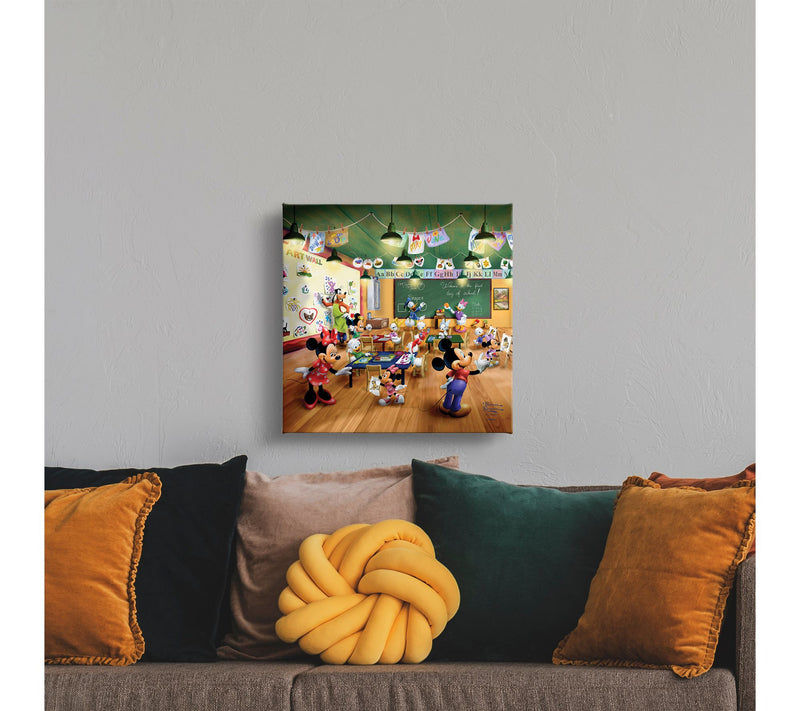 Thomas Kinkade Mickey & Minnie Schoolhouse 14x14 Gallery Wrap — View 4