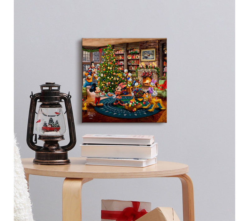 Thomas Kinkade Mickey & Minnie Trimming Tree 14x14 GalleryWrap — View 2