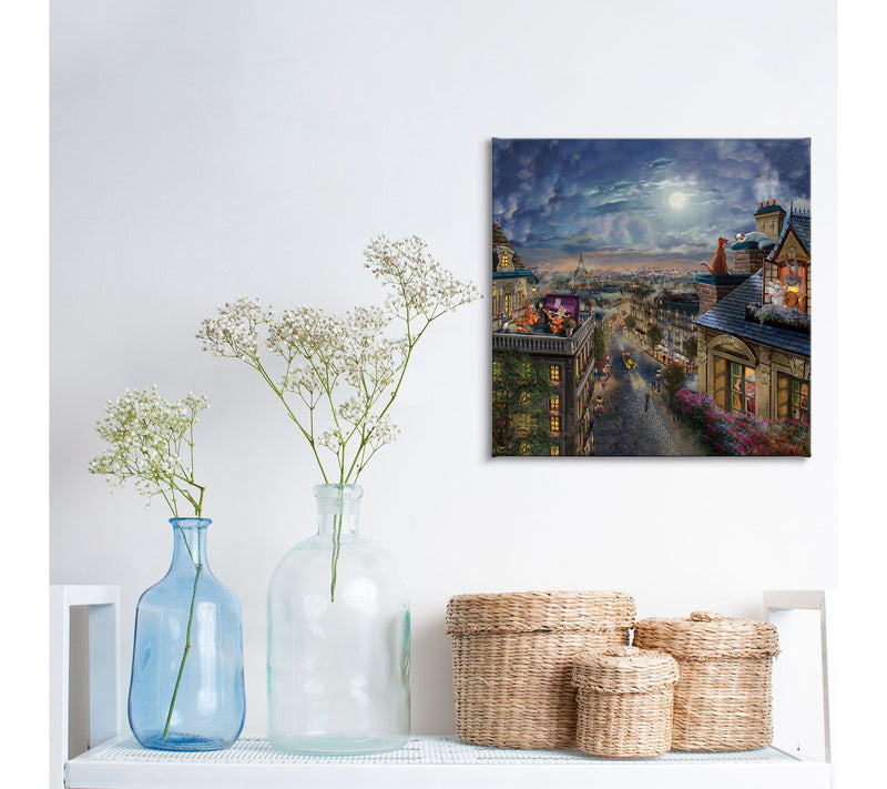 Thomas Kinkade Aristocats Love Under Moon 14x14Gallery Wrap — View 2