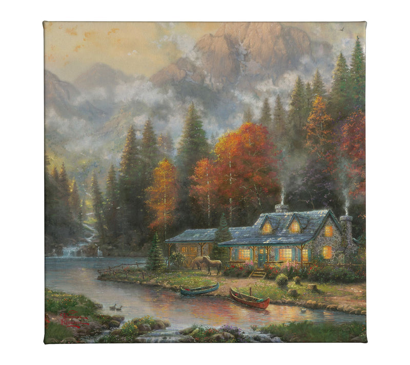 Thomas Kinkade Evening at Autumn Lake - 14" x 14" Gallery Wrap — Main view