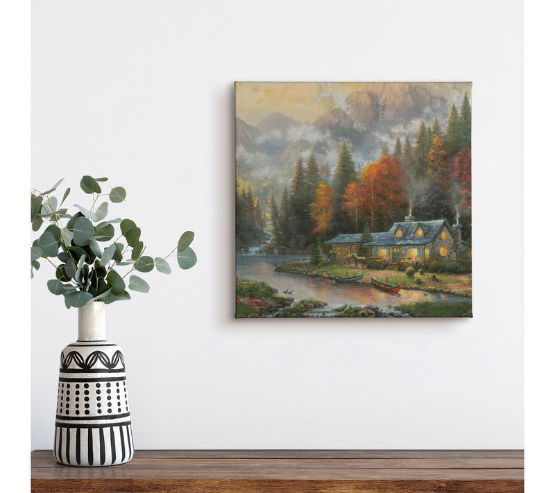 Thomas Kinkade Evening at Autumn Lake - 14" x 14" Gallery Wrap — View 2