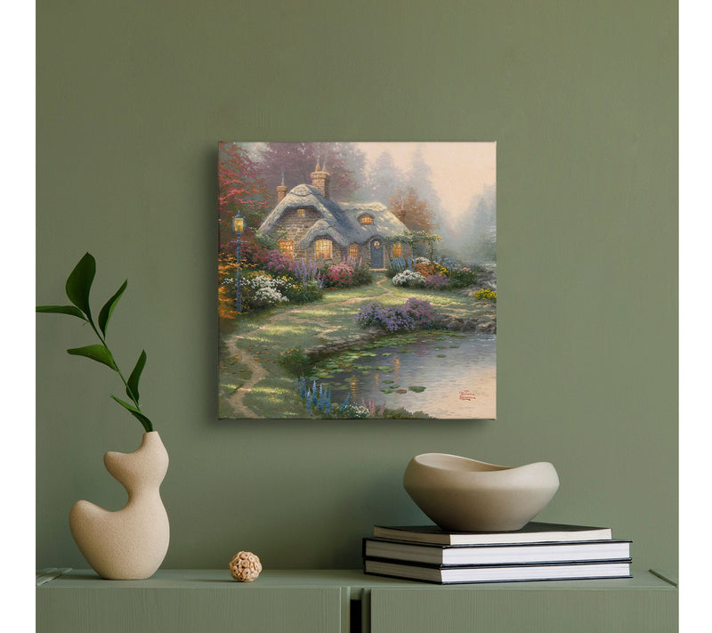Thomas Kinkade Evening at Merritt's Cottage 14x14 Gallery Wrap — View 4