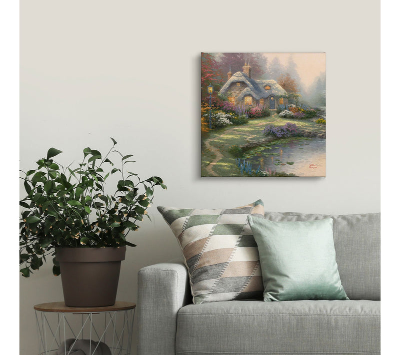 Thomas Kinkade Evening at Merritt's Cottage 14x14 Gallery Wrap — View 3
