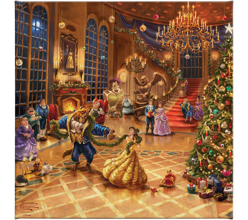Thomas Kinkade Beauty&Beast Christmas Celeb 14x14 Gallery Wrap — Main view