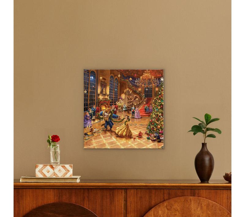 Thomas Kinkade Beauty&Beast Christmas Celeb 14x14 Gallery Wrap — View 4