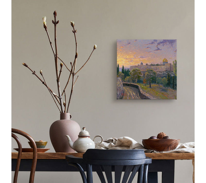 Thomas Kinkade Jerusalem Sunset - 14" x 14" Gallery Wrap — View 3
