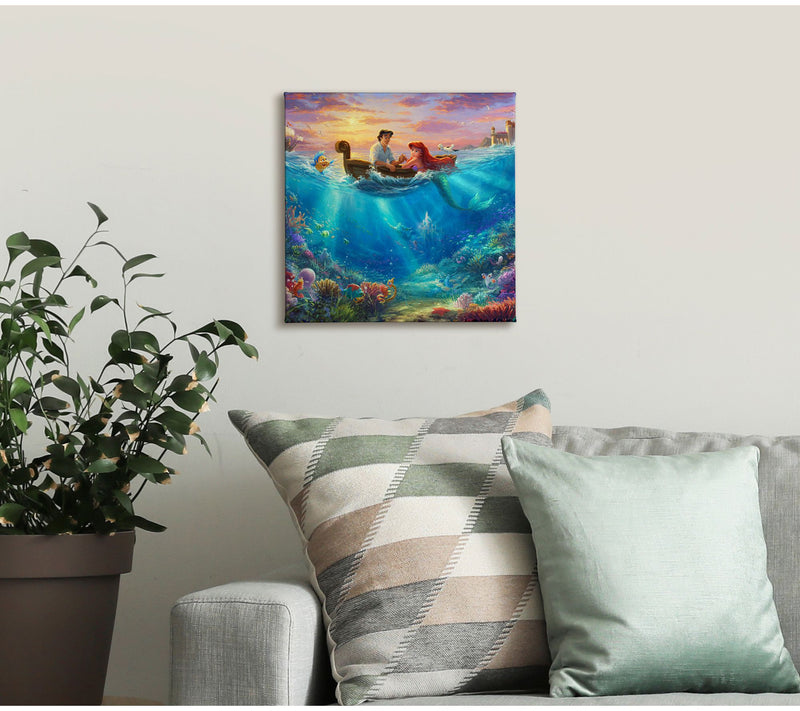 Thomas Kinkade Mermaid Falling in Love - 14x14Gallery Wrap — View 3