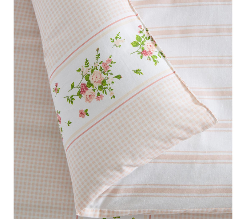Martha Stewart Annabelle Stripe Pink King Comforter Set — View 7
