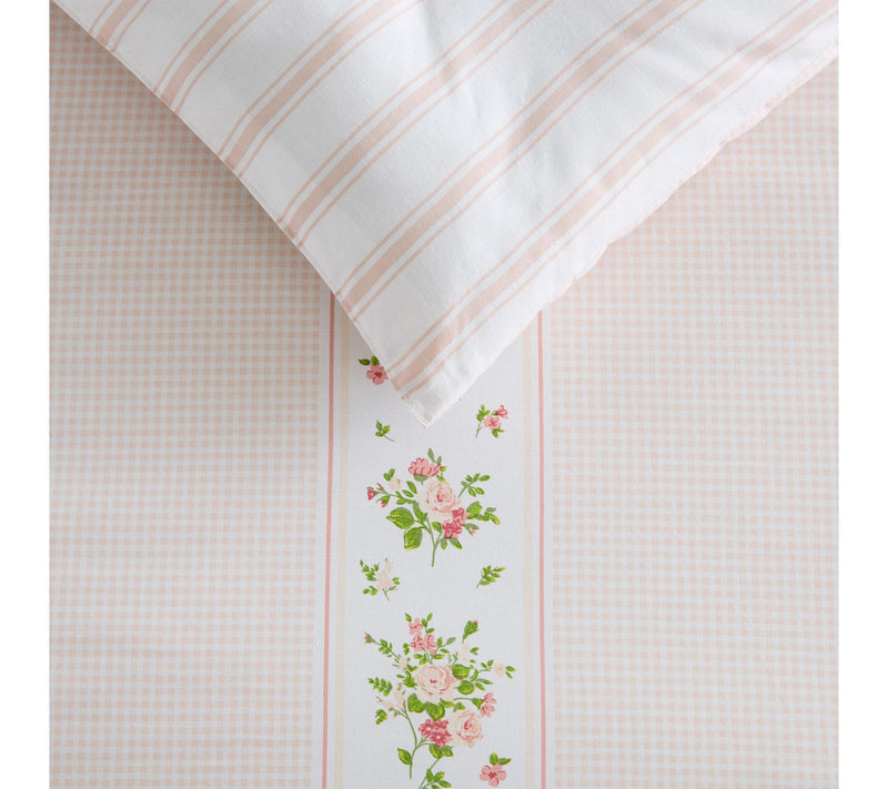 Martha Stewart Annabelle Stripe Pink Full QueenComforter Set — View 4