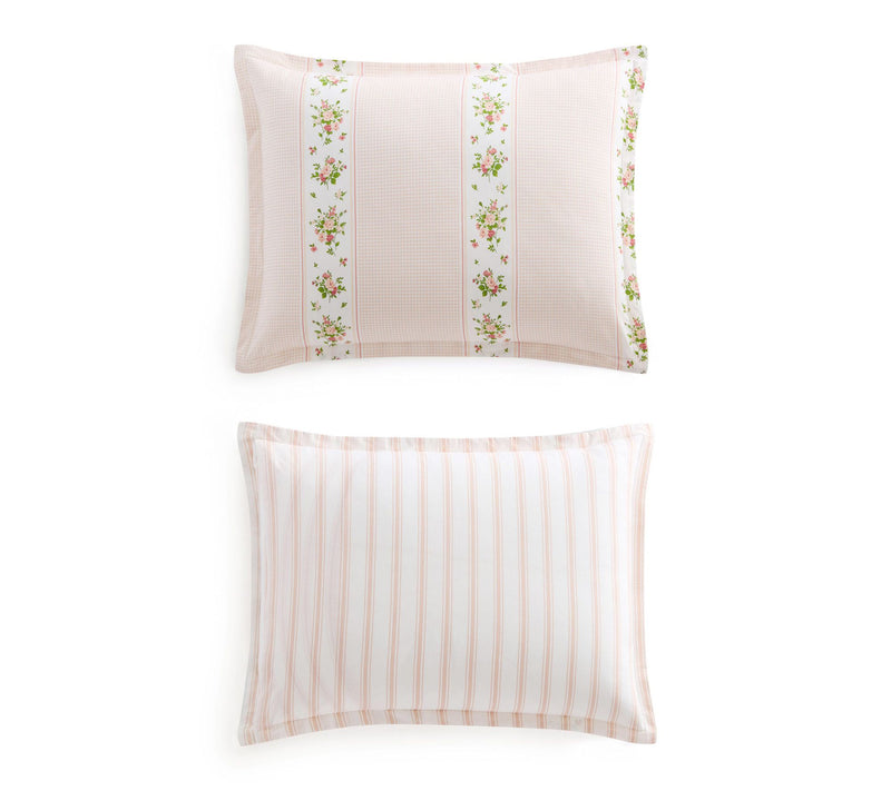 Martha Stewart Annabelle Stripe Pink Full QueenComforter Set — View 5