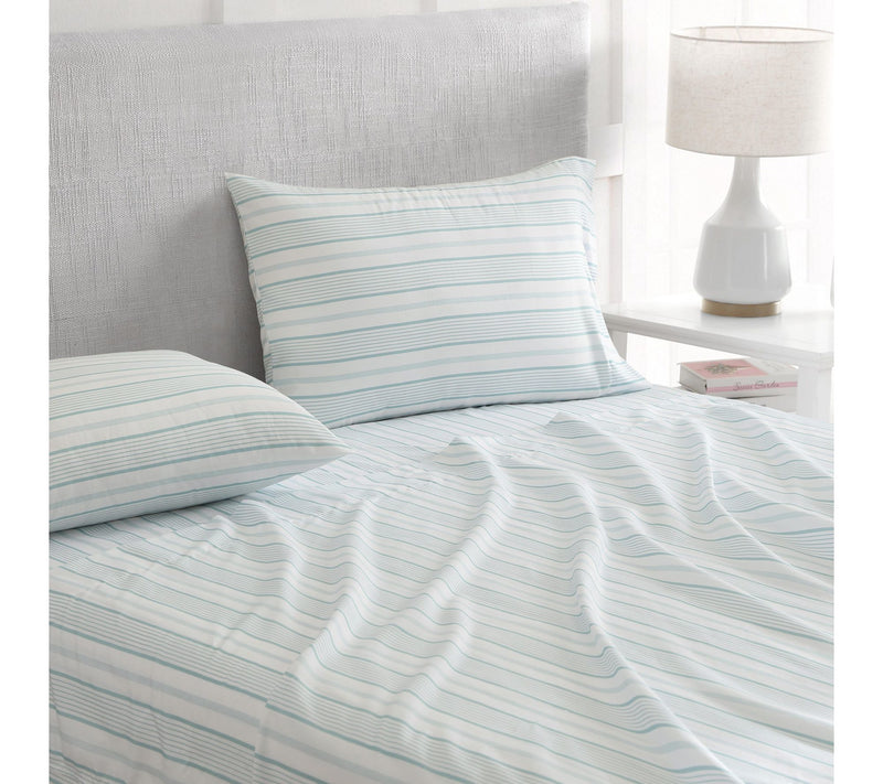 Martha Everyday Madison Stripe Blue Full SheetSet — View 3