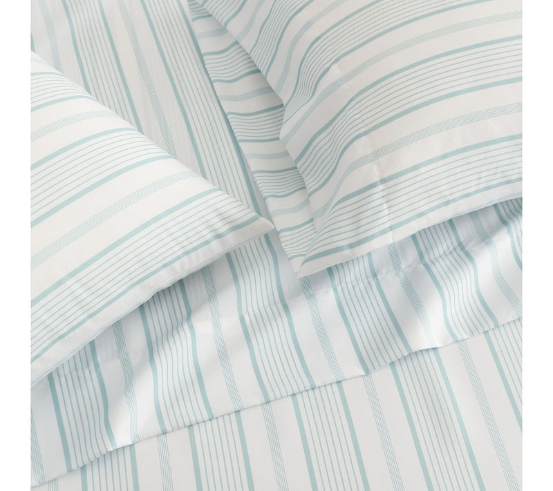 Martha Everyday Madison Stripe Blue Full SheetSet — View 5