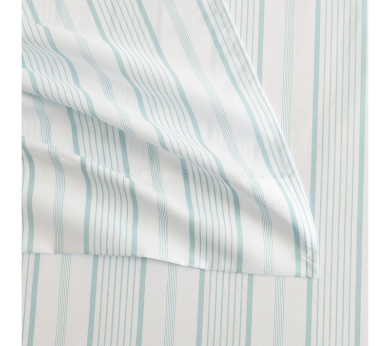 Martha Everyday Madison Stripe Blue Twin SheetSet — View 4