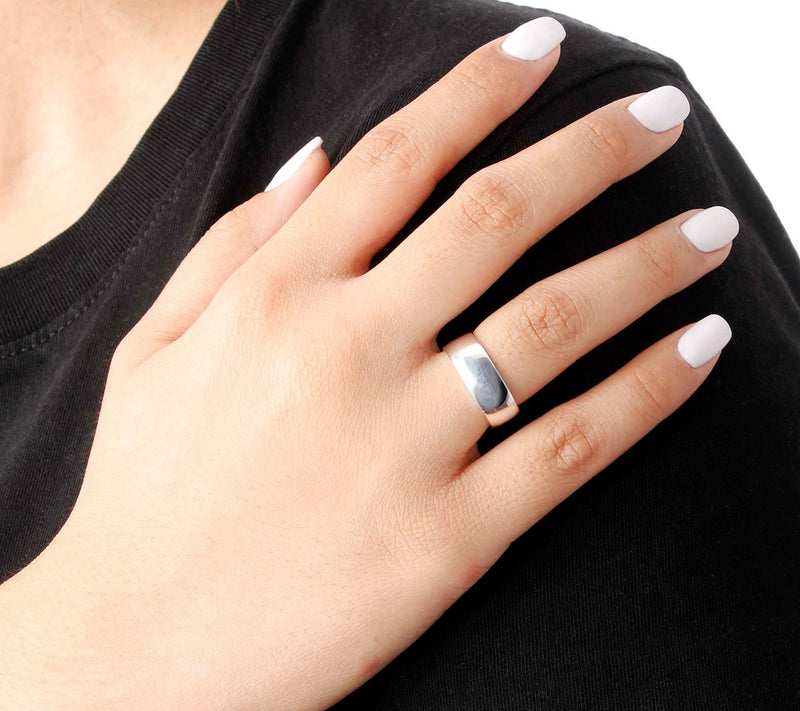 Ultrafine Silver 7mm Polished Silk Fit WeddingBand Ring — View 3
