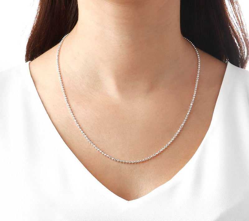UltraFine Silver 20" Diamond Cut Bead Chain, 6.2g — View 3