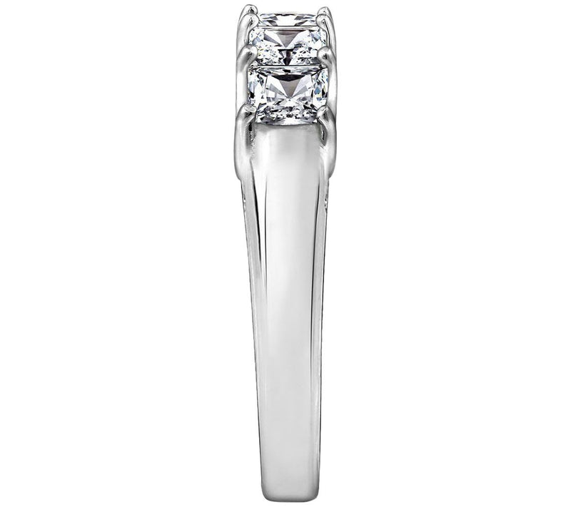 Diamonique 1.00 cttw Princess Cut Ring, Platinum Clad — View 3