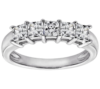 Diamonique 1.00 cttw Princess Cut Ring, Platinum Clad