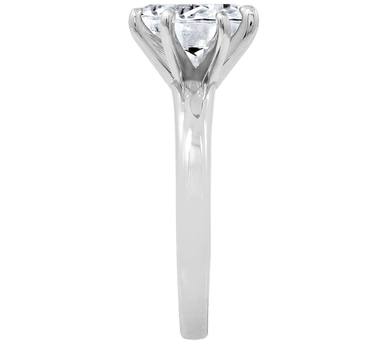 Diamonique 2.00 cttw 100-Facet Solitaire Ring,Platinum Clad — View 3