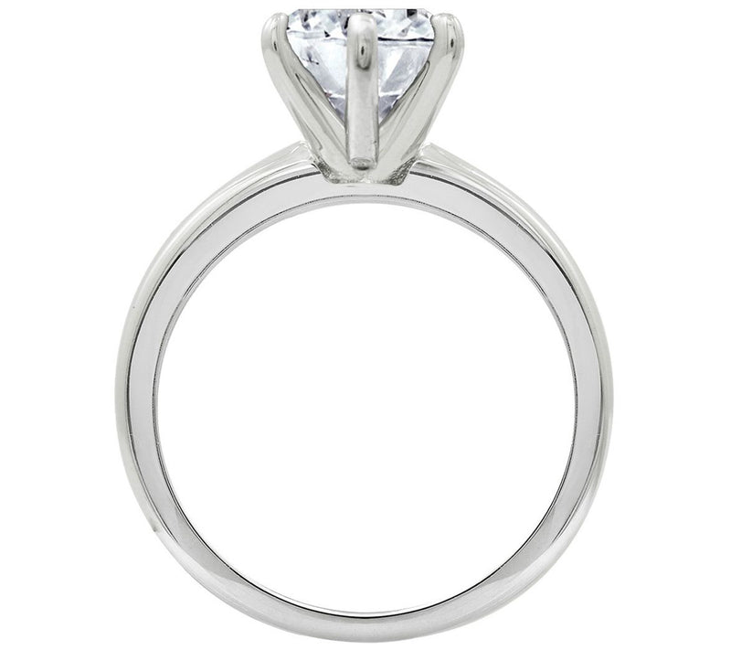 Diamonique 2.00 cttw 100-Facet Solitaire Ring,Platinum Clad — View 2