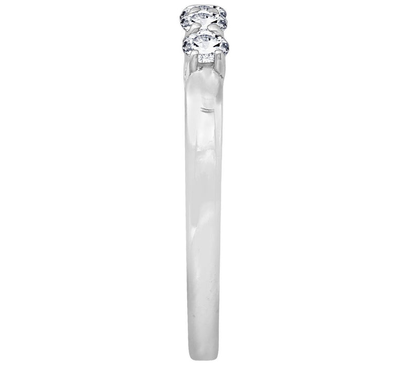 Epiphany Diamon ique 5-Stone, 1 00-Facet Round Anniversary Rin — View 3
