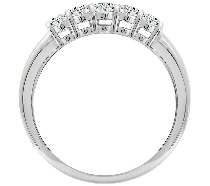 Epiphany Diamon ique 5-Stone, 1 00-Facet Round Anniversary Rin — View 2