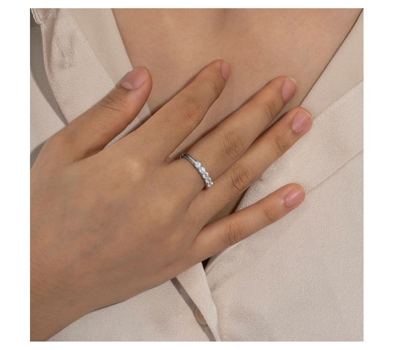 Epiphany Diamon ique 5-Stone, 1 00-Facet Round Anniversary Rin — View 7