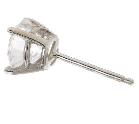 Diamonique 100-Facet 2.00 cttw Stud Earrings, Platinum Clad — View 3