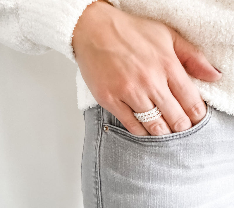 Diamonique 100-Facet Eternity Band Ring, 14K Clad or Sterling — View 16