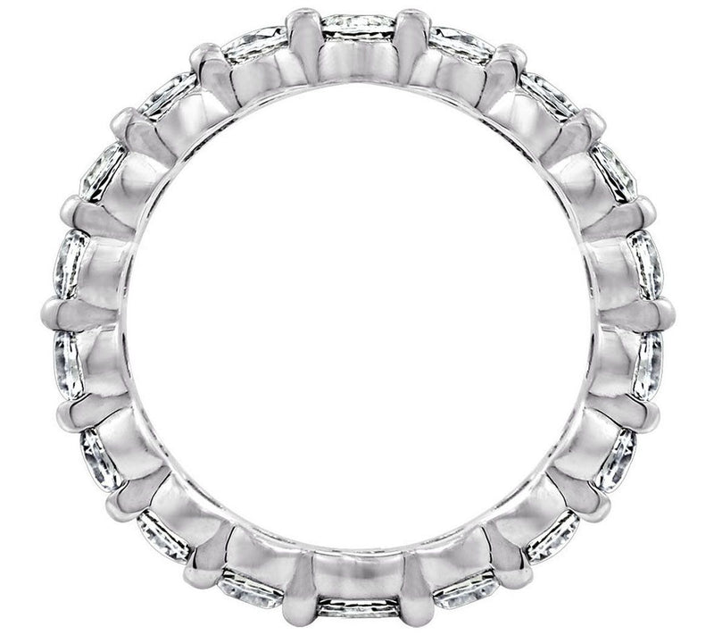 Diamonique 1.90 cttw Eternity Band Ring, Platinum Clad — View 2
