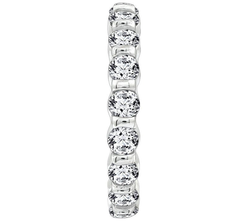 Diamonique 1.90 cttw Eternity Band Ring, Platinum Clad — View 3