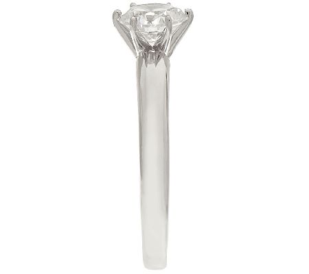 Diamonique 1.00 cttw Solitaire Ring, Platinum Clad — View 12
